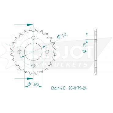 ESJOT  Sprocket 24 Z