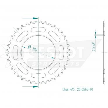 ESJOT  Sprocket 40 Z
