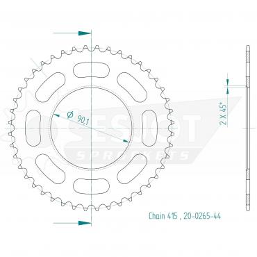 ESJOT  Sprocket 44 Z