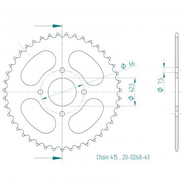 ESJOT  Sprocket 43 Z