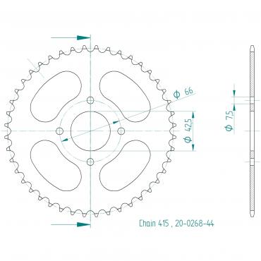 ESJOT  Sprocket 44 Z