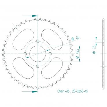 ESJOT  Sprocket 45 Z