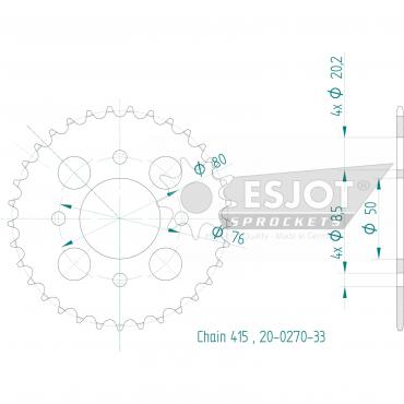 ESJOT  Sprocket 33 Z