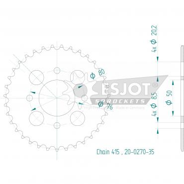 ESJOT  Sprocket 35 Z