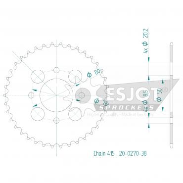 ESJOT  Sprocket 38 Z