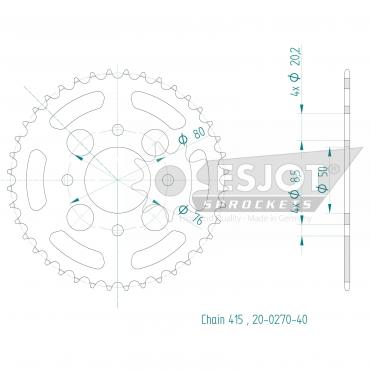 ESJOT  Sprocket 40 Z