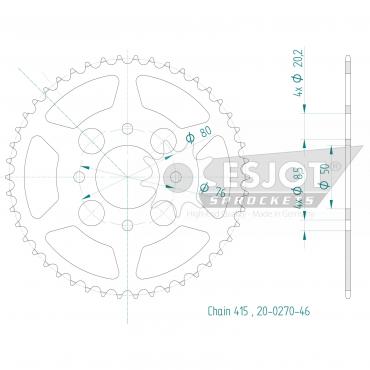 ESJOT  Sprocket 46 Z