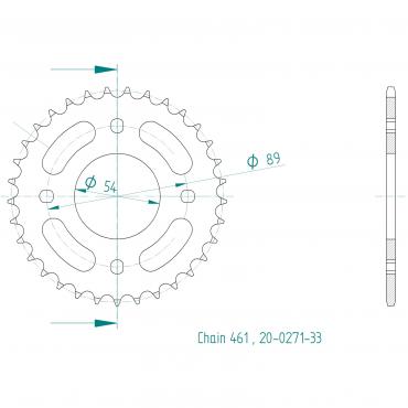 ESJOT  Sprocket 33 Z