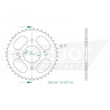 ESJOT  Sprocket 40 Z