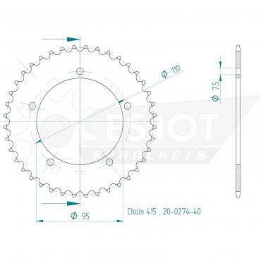 ESJOT  Sprocket 40 Z