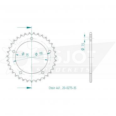 ESJOT  Sprocket 35 Z