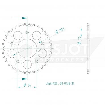 ESJOT  Sprocket 34 Z