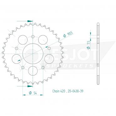 ESJOT  Sprocket 39 Z