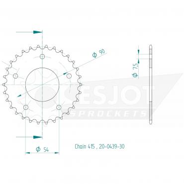 ESJOT  Sprocket 30 Z