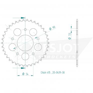 ESJOT  Sprocket 38 Z