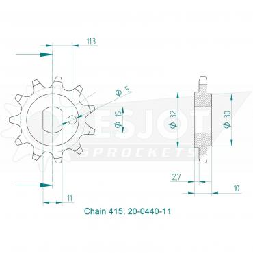 ESJOT Front Sprocket 11 Z