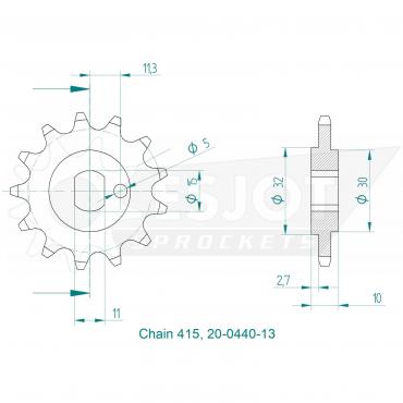 ESJOT Front Sprocket 13 Z