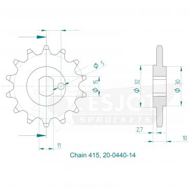 ESJOT Front Sprocket 14 Z