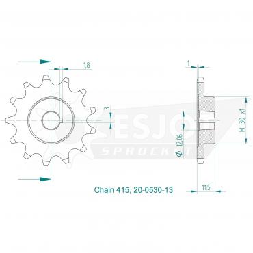 ESJOT Front Sprocket 13 Z