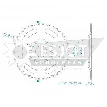ESJOT  Sprocket 46 Z