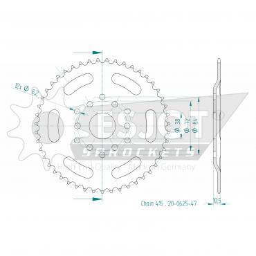 ESJOT  Sprocket 47 Z