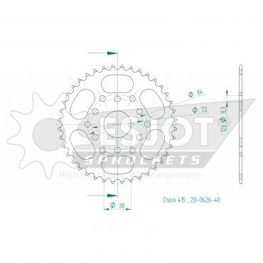 ESJOT  Sprocket 40 Z