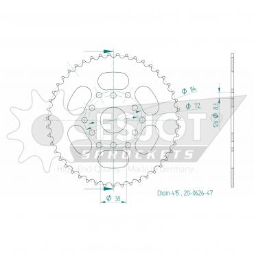 ESJOT  Sprocket 47 Z