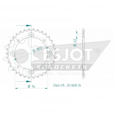 ESJOT  Sprocket 34 Z