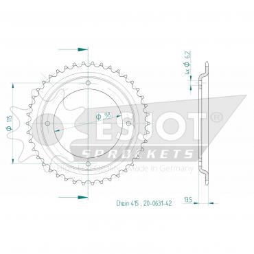 ESJOT  Sprocket 42 Z