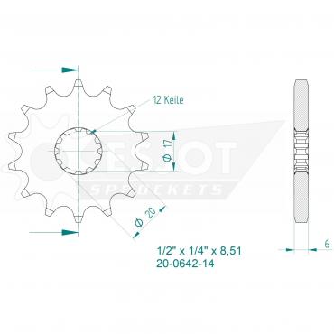 ESJOT Front Sprocket 14 Z