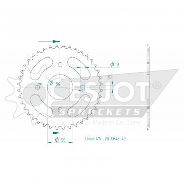 ESJOT  Sprocket 40 Z