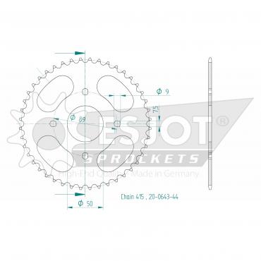 ESJOT  Sprocket 44 Z