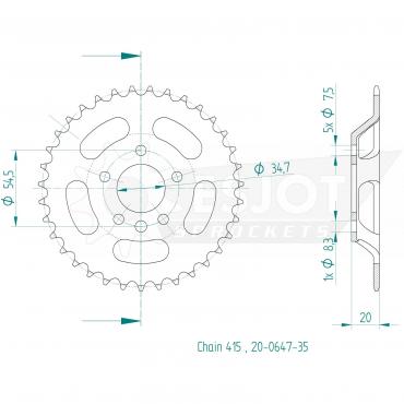 ESJOT  Sprocket 35 Z