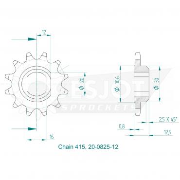 ESJOT Front Sprocket 12 Z