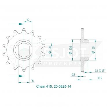 ESJOT Front Sprocket 14 Z