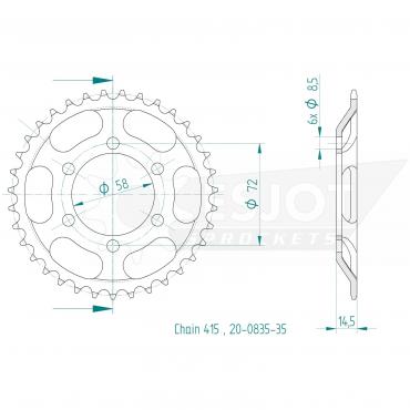 ESJOT  Sprocket 35 Z