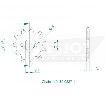 ESJOT Front Sprocket 11 Z