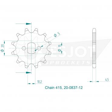 ESJOT Front Sprocket 12 Z