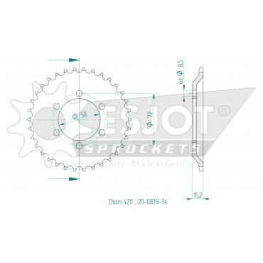 ESJOT  Sprocket 34 Z