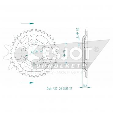ESJOT  Sprocket 37 Z
