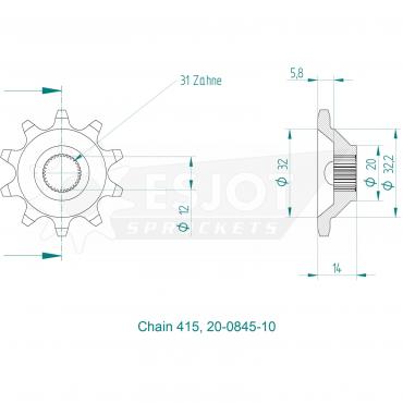 ESJOT Front Sprocket 10 Z