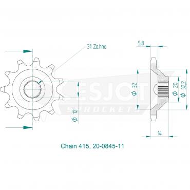 ESJOT Front Sprocket 11 Z