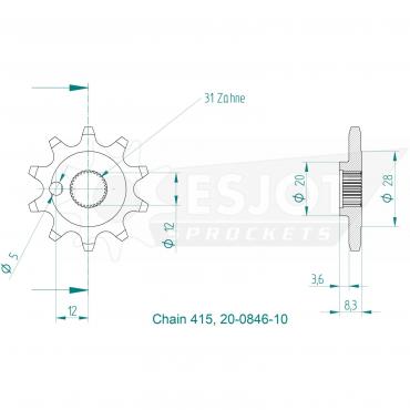 ESJOT Front Sprocket 10 Z
