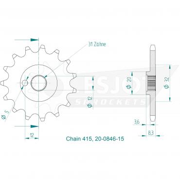 ESJOT Front Sprocket 15 Z