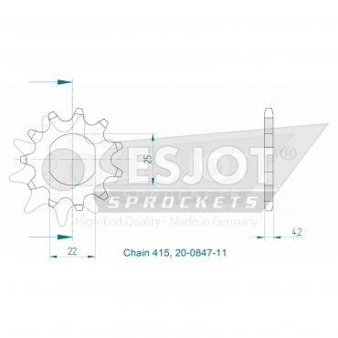 ESJOT Front Sprocket 11 Z