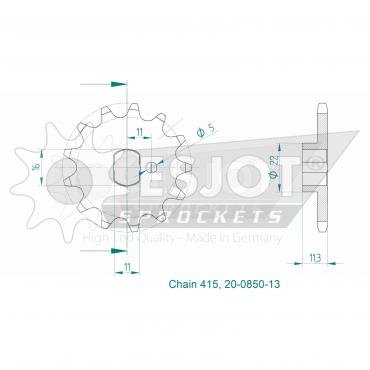 ESJOT Front Sprocket 13 Z