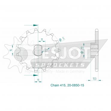 ESJOT Front Sprocket 15 Z