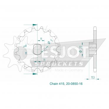 ESJOT Front Sprocket 16 Z