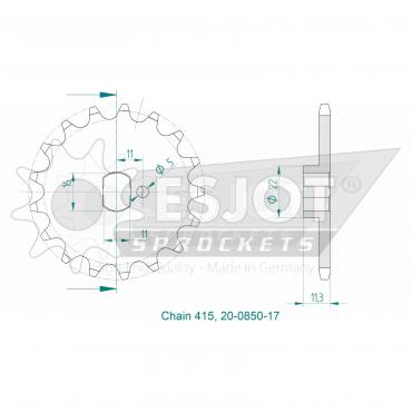 ESJOT Front Sprocket 17 Z