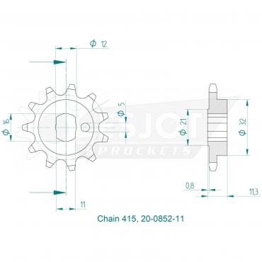 ESJOT Front Sprocket 11 Z